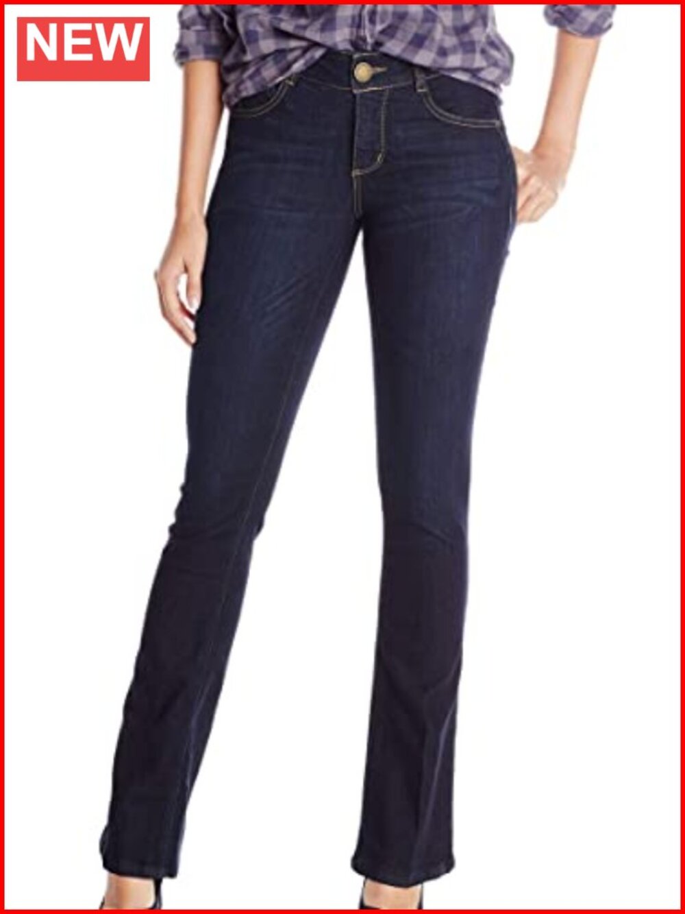 Mid Rise Boot Cut Jeans Super Stretch Slimming Panels Bootcut